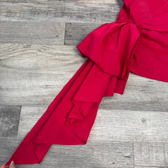 NY & Co red square neck puff sleeve ruffled blouse size XL  L30 - Picture 6 of 10